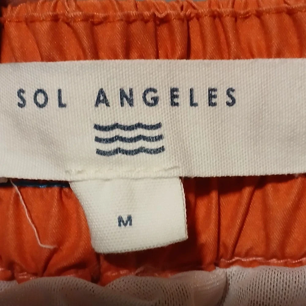 Sol Angeles Men's Popsicle Color Block Drawstring Swim‎ Shorts Size M